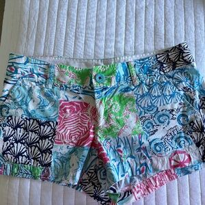 Lilly Pulitzer  The Walsh Shorts 4 Osterville Patch Colorful Shell Shorts